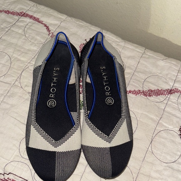 Rothy's Women's Black and White Loafers - Picture 2 of 2